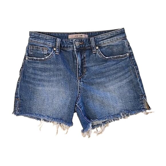 JOE'S Jeans Women’s Size 25 Cutoff Denim Raw Fray Hem Denim Shorts Stretch - Picture 1 of 8